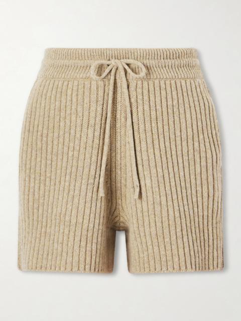 Burberry Ribbed Wool And Cashmere-blend Shorts