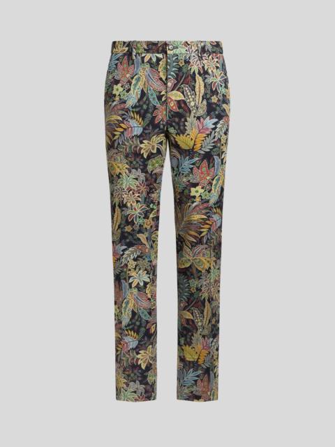 Etro PRINTED GABARDINE TROUSERS