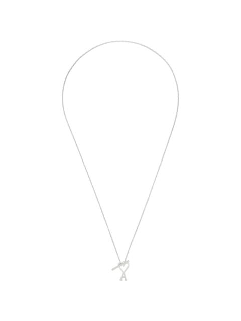 AMI Paris Silver Ami De Coeur Chain Necklace