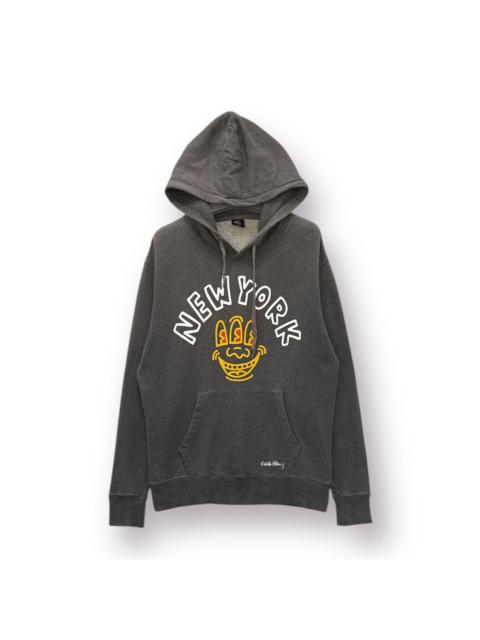 Other Designers 🔥 Uniqlo Japan Keith Haring NYC Sunfaded Sweat Hoodie - M