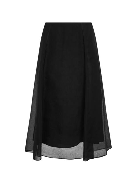 Brunello Cucinelli Brunello Cucinelli Women Black Crispy Silk Circle Skirt