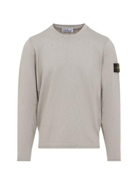 Stone Island logo-patch crew-neck sweater