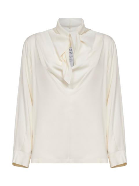 Max Mara Max Mara Women Ivory Silk Charmeuse Mxmbadia Blouse