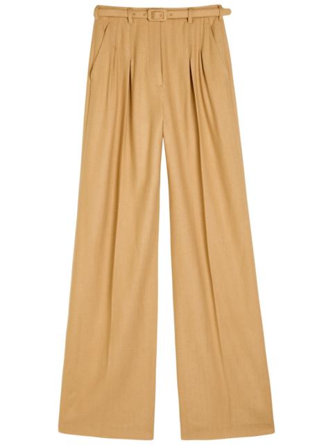 GABRIELA HEARST Gabriela Hearst Vargas Herringbone Cashmere and Silk-blend Trousers