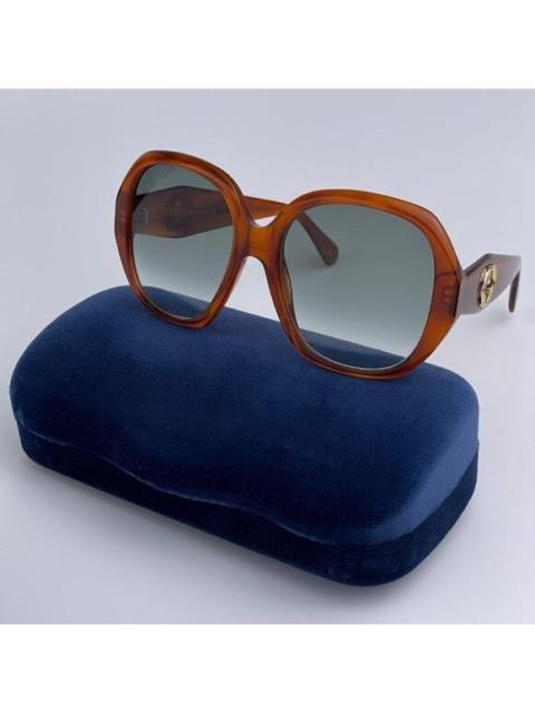 GUCCI SALE! NEW GUCCI LOGO GG0796S 003 Havana Gray Gradient Geometric Women Sunglasses