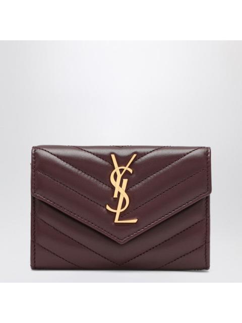 SAINT LAURENT Saint Laurent Burgundy Cassandre Wallet Women