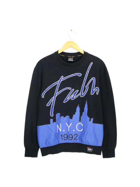 Other Designers Vintage - FUBU NYC 1992 New York City Big Logo Embroidered Sweatshirt