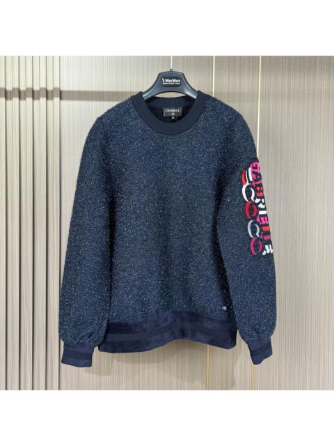 CHANEL Chanel embroidered letter starry sky shimmering sweatshirt