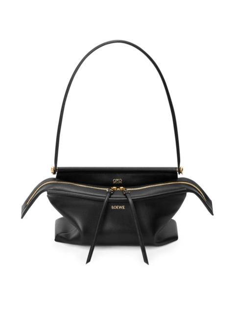 Loewe LOEWE $3400 Black Small Whisker Glazed Calfskin Shoulder Bag