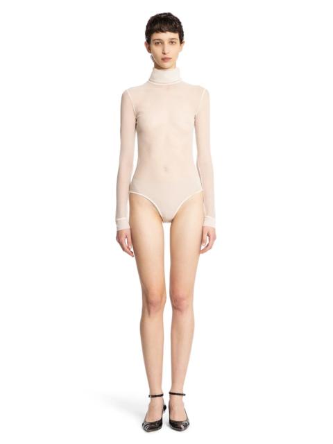 Maison Margiela Nylon-Sheer-Turtleneck-Bodysuit
