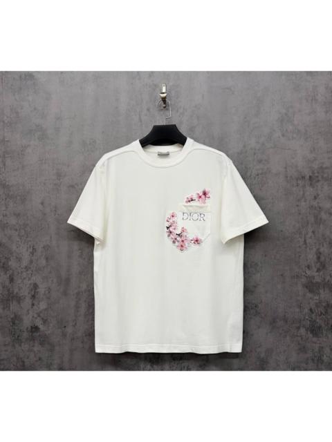Dior Dior heavyweight short-sleeved shirt with cherry blossom embroidered logo