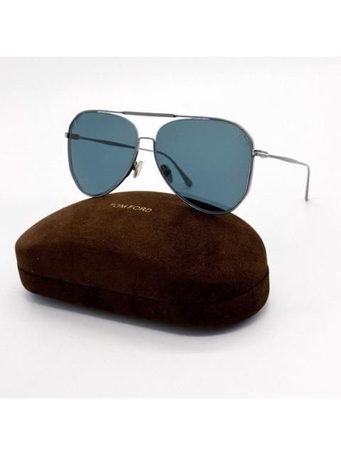TOM FORD NEW TOM FORD CHARLES-02 TF853 12V UNISEX AVIATOR SUNGLASSES