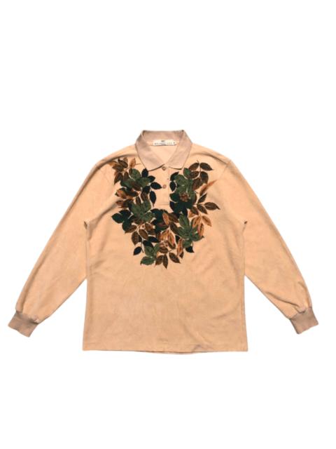 Vintage Balenciaga Golf Floral Polo Shirts Long Sleeve