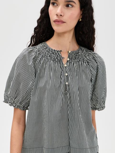 THE GREAT. The Smocked Sleep Top