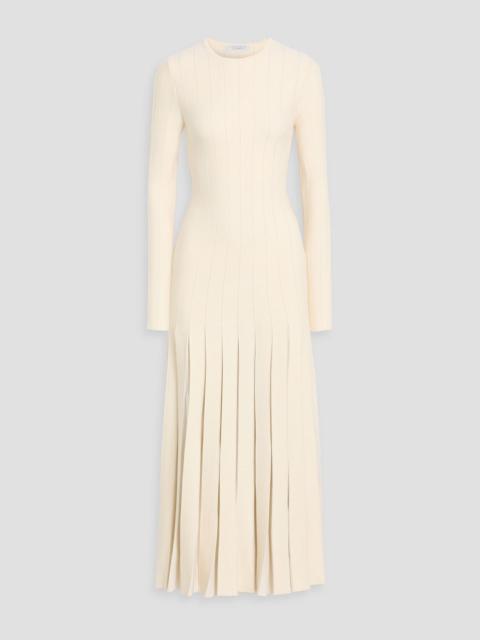 GABRIELA HEARST Walsh crochet-trimmed wool and silk-blend midi dress