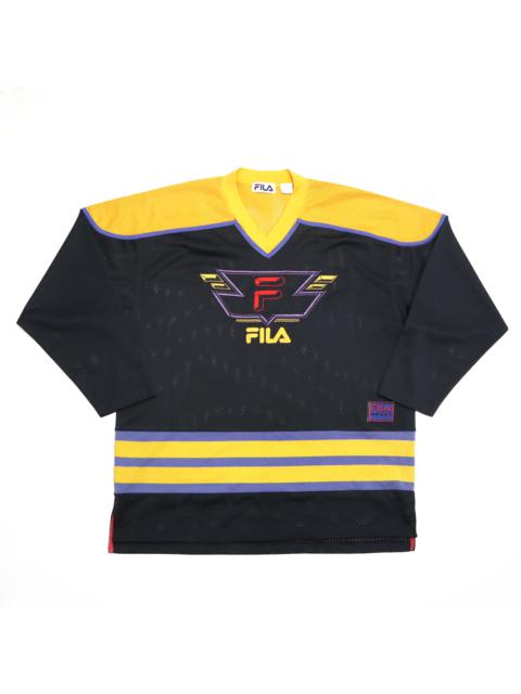 Other Designers Vintage - Hockey Longsleeve Jersey Multi Color Block Big Logo