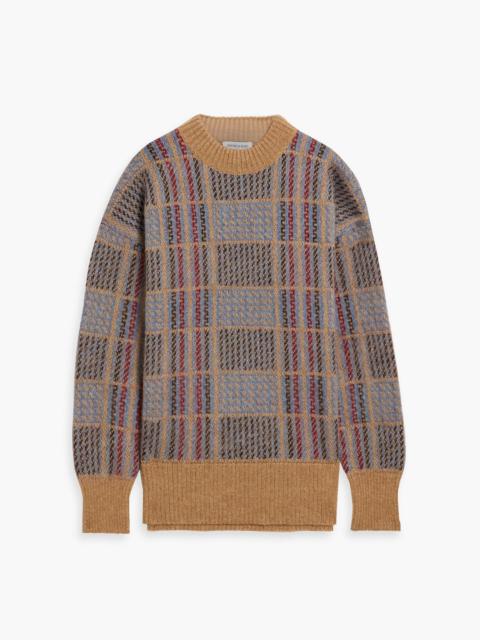 VERONICA BEARD Bristol jacquard-knit mohair-blend sweater