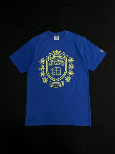BILLIONAIRE BOYS CLUB Rare Billionaire Boys Club BBC University Theme Blue T-Shirt
