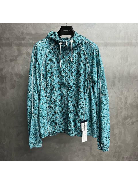Louis Vuitton louis vuitton Blue Logo Print Hooded Long Sleeve Jacket