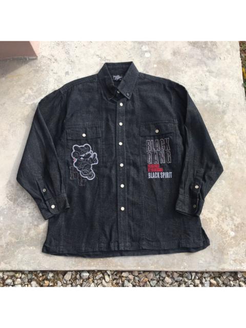 Other Designers Japanese Brand - Vintage Black Gang Magixson Button Ups Shirt