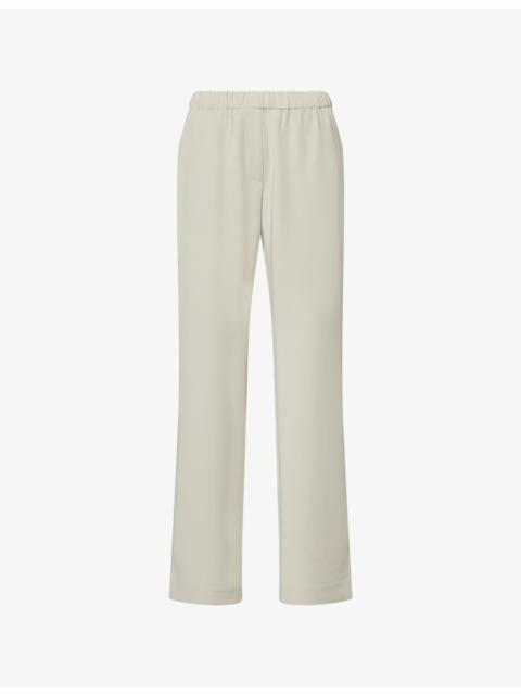 SAMSØE SAMSØE Hoys relaxed-fit straight-leg mid-rise stretch-recycled polyester trousers