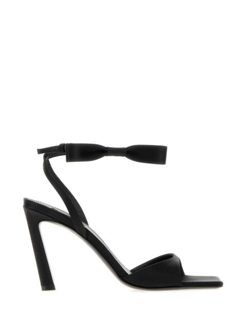 Givenchy Givenchy Women Black Satin Naked Bow Sandals