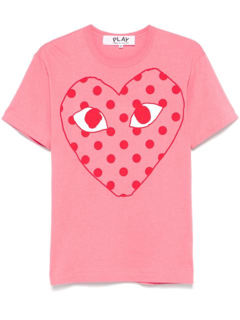 Comme des Garçons PLAY Neon Polka Dot Heart Tee Unisex