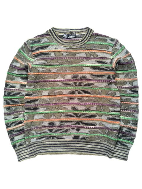 Vintage 1990s Missoni Sports Floral Pattern Knit Sweater