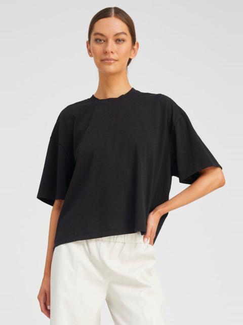 SPRWMN BLACK SUPIMA COTTON BOXY TEE