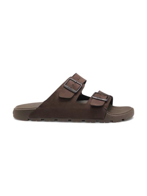 BOSS TWIN-STRAP SLIDES WITH BRANDED BUCKLES