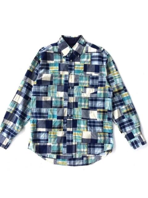 Other Designers Tommy Hilfiger - Tommy Hilfiger Patchwork Curt Cobain Style Shirt Button Up