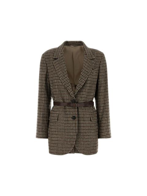 Brunello Cucinelli BRUNELLO CUCINELLI Embroidered Wool Blend Blazer New & Authe