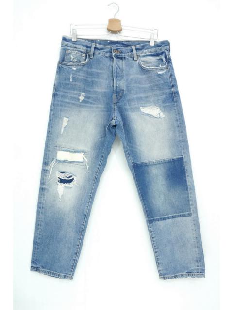 Other Designers Distressed Denim - &Denim Distressed Patchwork Jeans