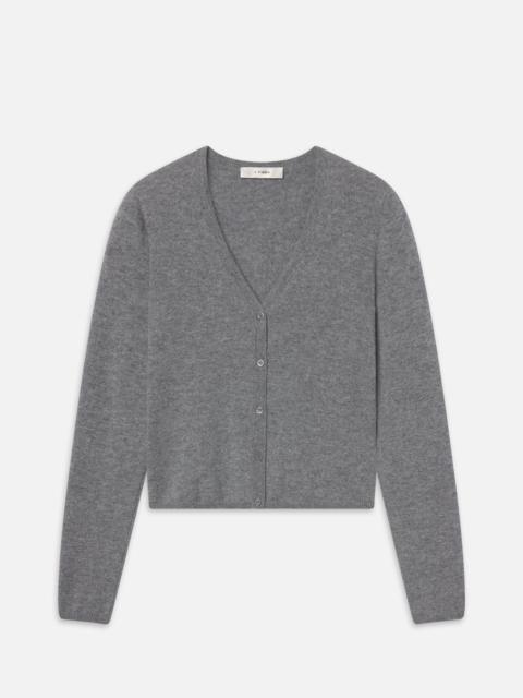 FRAME The Cashmere V Cardi - Heather Grey