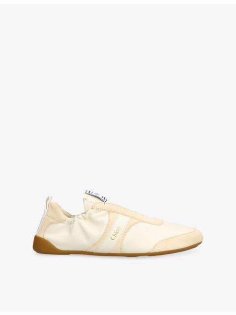 Chloé Kick Woven and Suede Trainers