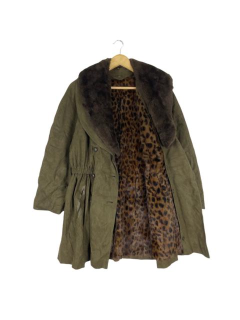 🔥KENZO PARIS LEOPARD FAUX FUR BUTTON JACKET