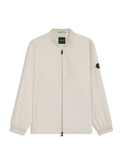 BOSS WATER-REPELLENT BOMBER JACKET WITH DOUBLE B MONOGRAM JACQUARD