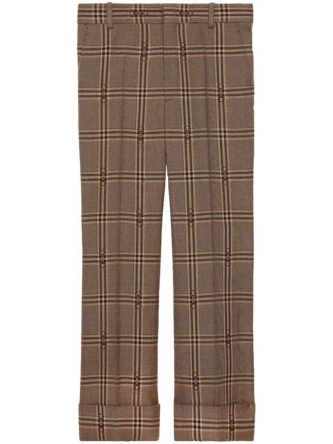 Gucci 756017 Woman Beige/Brown Trousers