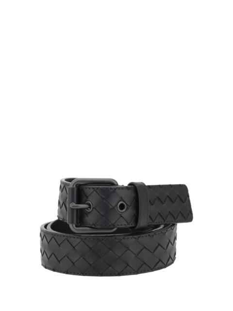Bottega Veneta Bottega Veneta Intrecciato Leather Belt Black