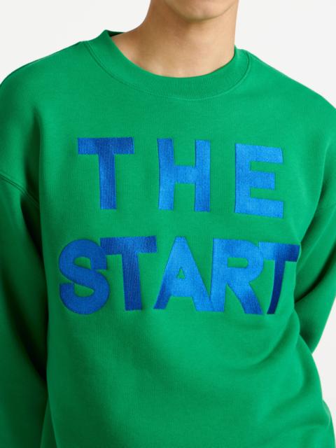 JW Anderson MENS 'THE START' SWEATSHIRT IN BRIGHT GREEN