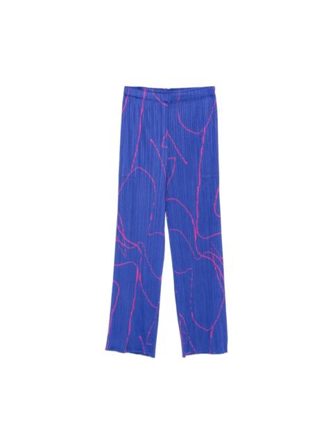 Pleats Please Issey Miyake Pants With Print