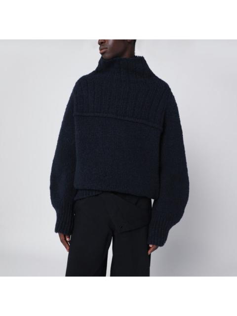 Dries Van Noten Dries Van Noten Navy Blue Wool Sweater Men