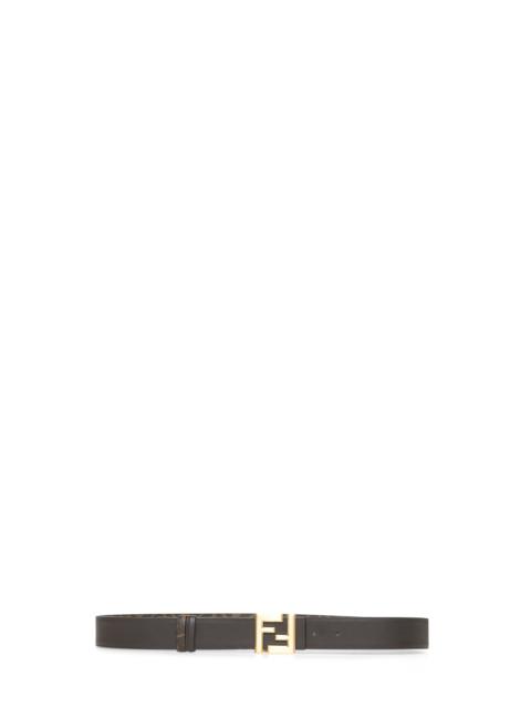 FENDI Fendi Men Brown Squared Ff Reversible Belt