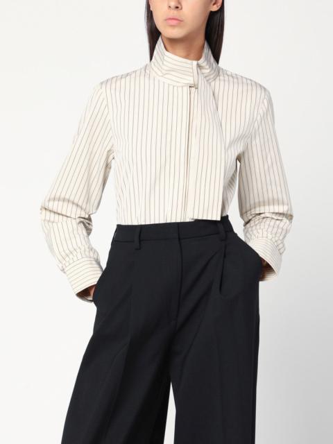 PATOU Striped shirt with scarf collar