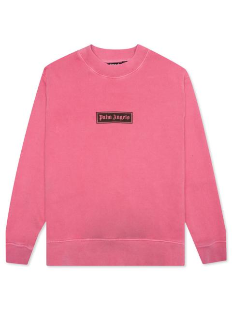 Palm Angels PALM ANGELS GD BOX LOGO CREW - FUCHSIA/BLACK