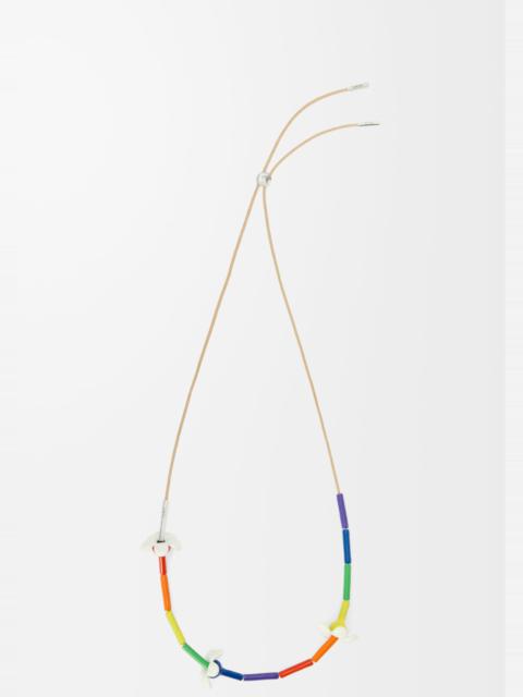 Loewe Flor necklace in sterling silver and enamel