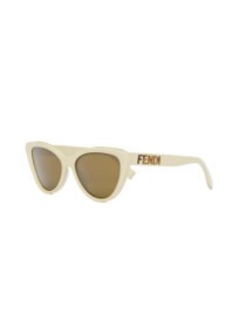 FENDI Fendi Brown Cat Eye Ladies Sunglasses FE40087U 25E 55