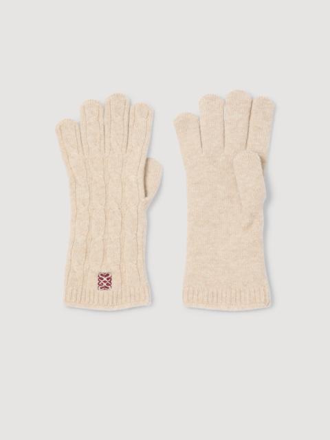 Sandro CABLE KNIT GLOVES