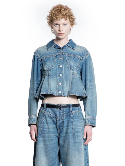 Alexander McQueen Denim-Peplum-Jacket