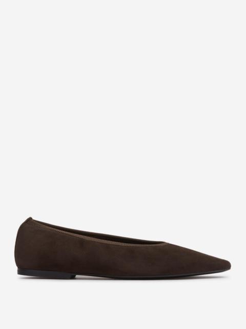 TOTEME MINIMALIST SUEDE BALLERINAS